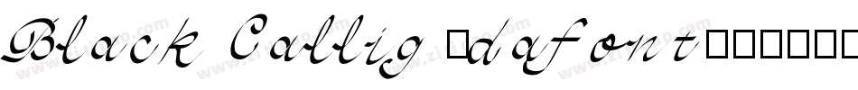 Black Callig (dafont)字体转换